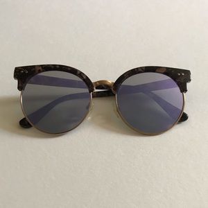 Clubmaster reflective sunglasses